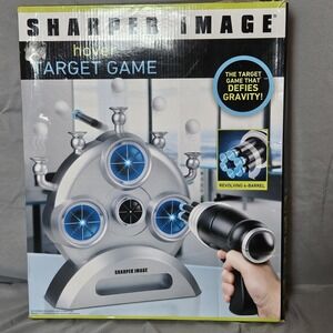 Sharper Image Hover Target Game Revolving 6-Barrel Dart Blaster Open Box